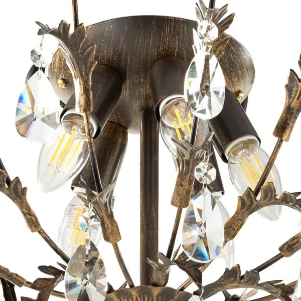 ONLI - Plafonieră TERESA 5xE14/6W/230V bronz