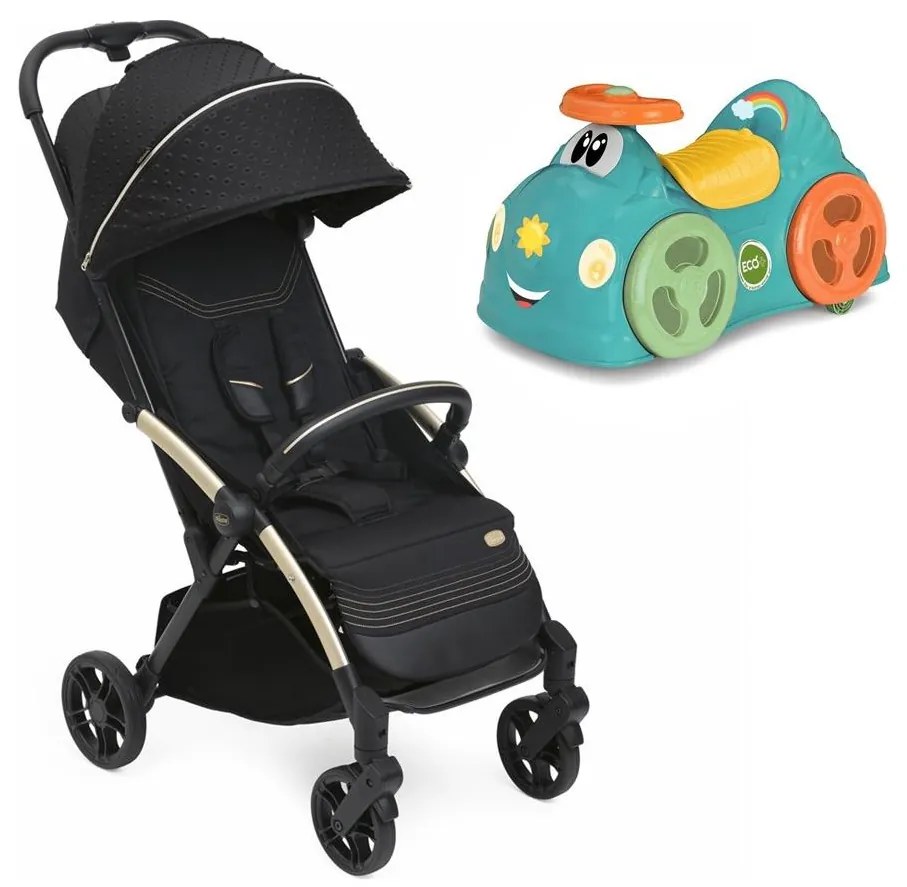 Cărucior pentru copii Chicco GOODY XPLUS Black Re_Lux Eco+ + bicicletă fără pedale ALL AROUND