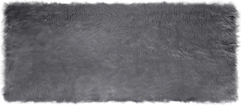 vidaXL Covor din Lână Faux Tafalla Antracit 100 x 200 cm Poliester