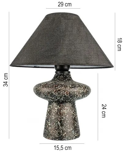 Lampă de birou RAMZES 1xE27/40W/230V neagră