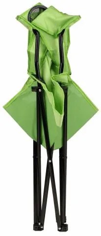 Scaun pliabil cu suport - verde deschis