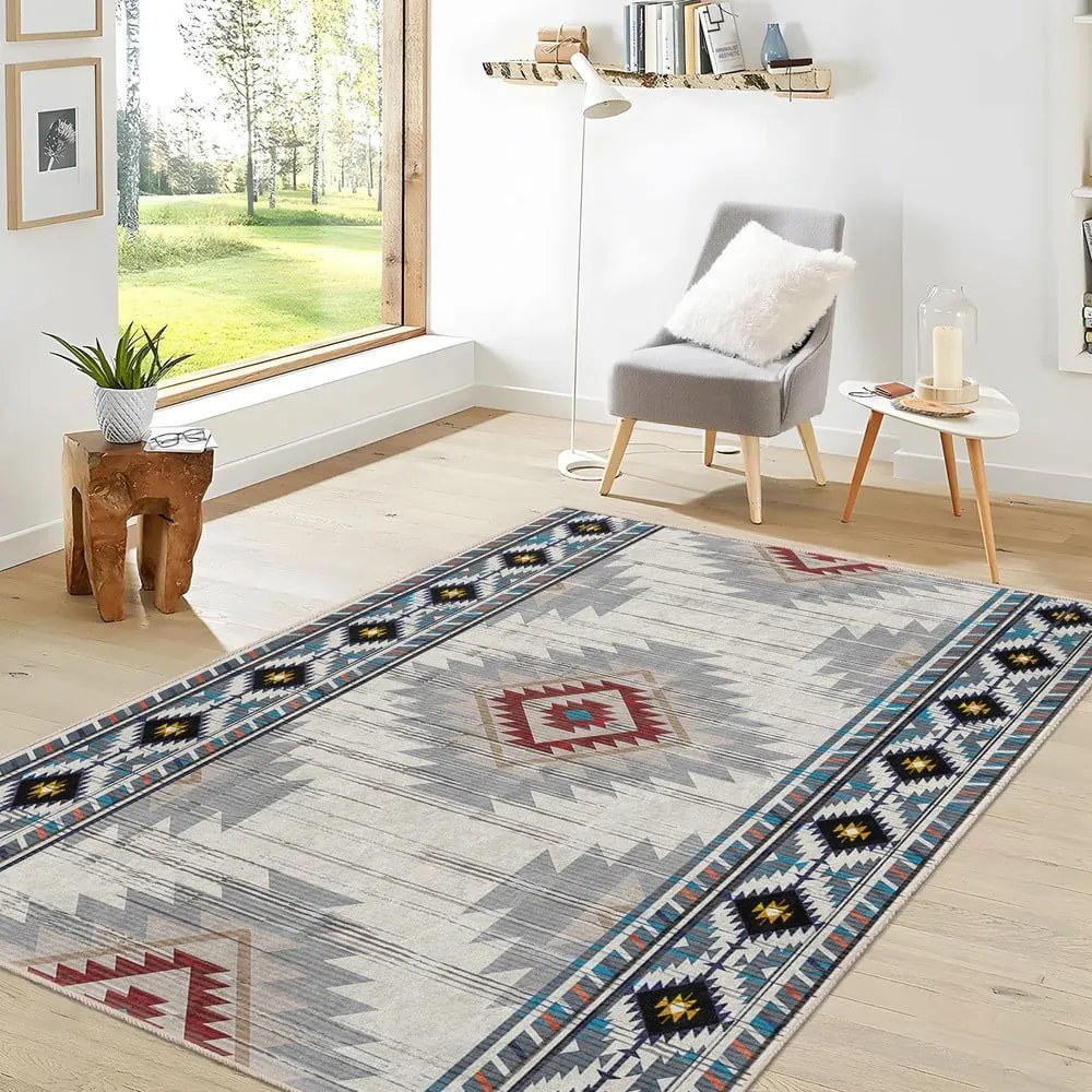 Covor tip traversă lavabil 80x200 cm Ethnic Geo – Mila Home