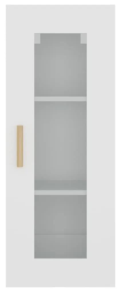 Dulap de perete suspendat, alb, 34,5x34x90 cm 1, Alb
