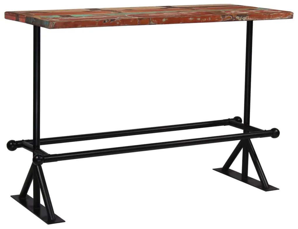 245388 vidaXL Masă de bar, multicolor, 150 x 70 x 107 cm lemn masiv reciclat