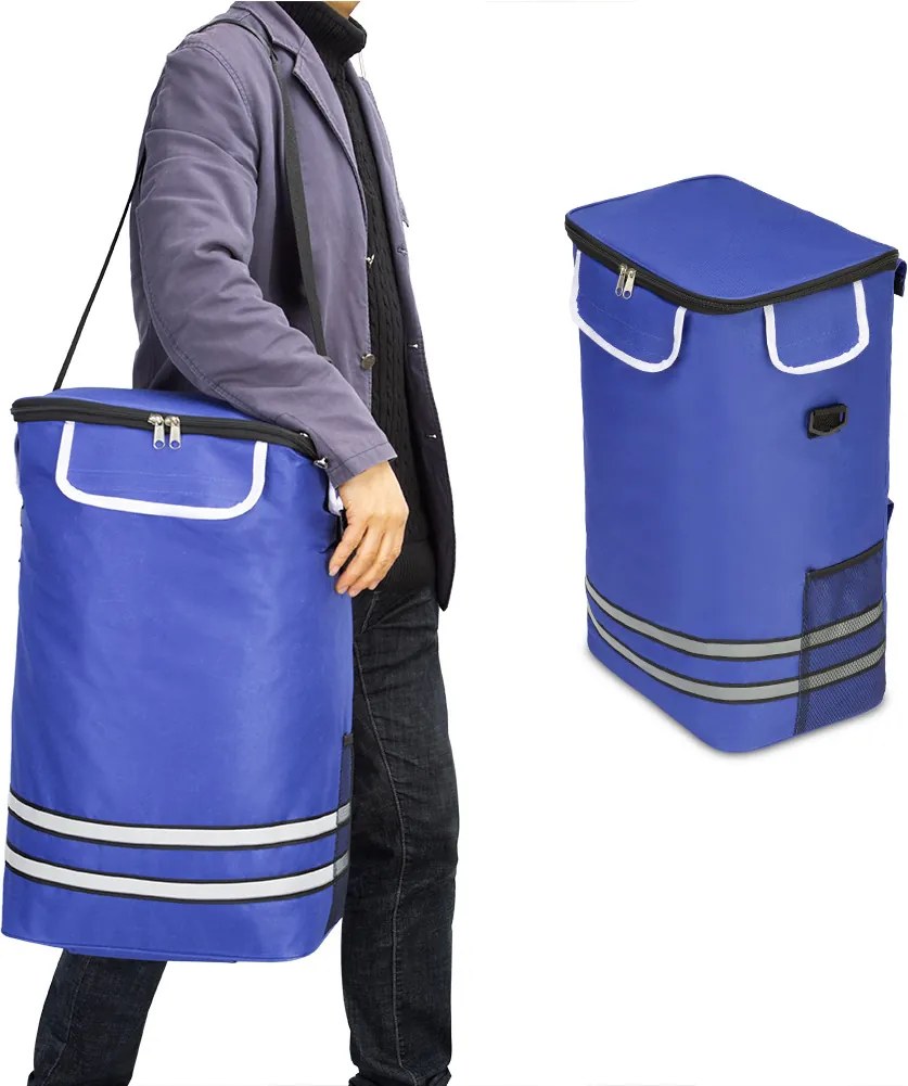 Carucior cumparaturi 36 L Aluminiu Albastru 31 x 24 x 54 cm