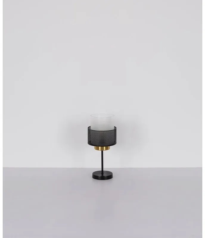 Veioza/Lampa de masa OLGA negru/satin
