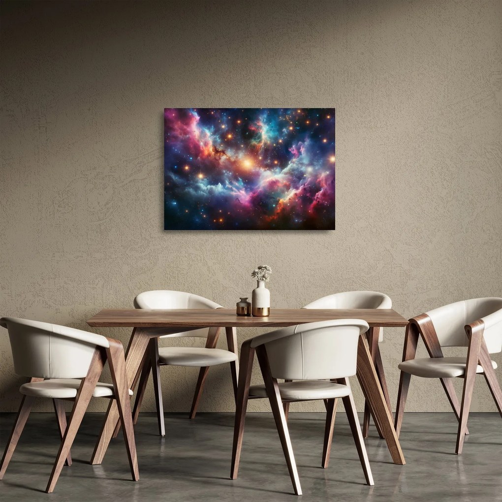 Tablou pe sticlă - Univers întunecat (70x50 cm)