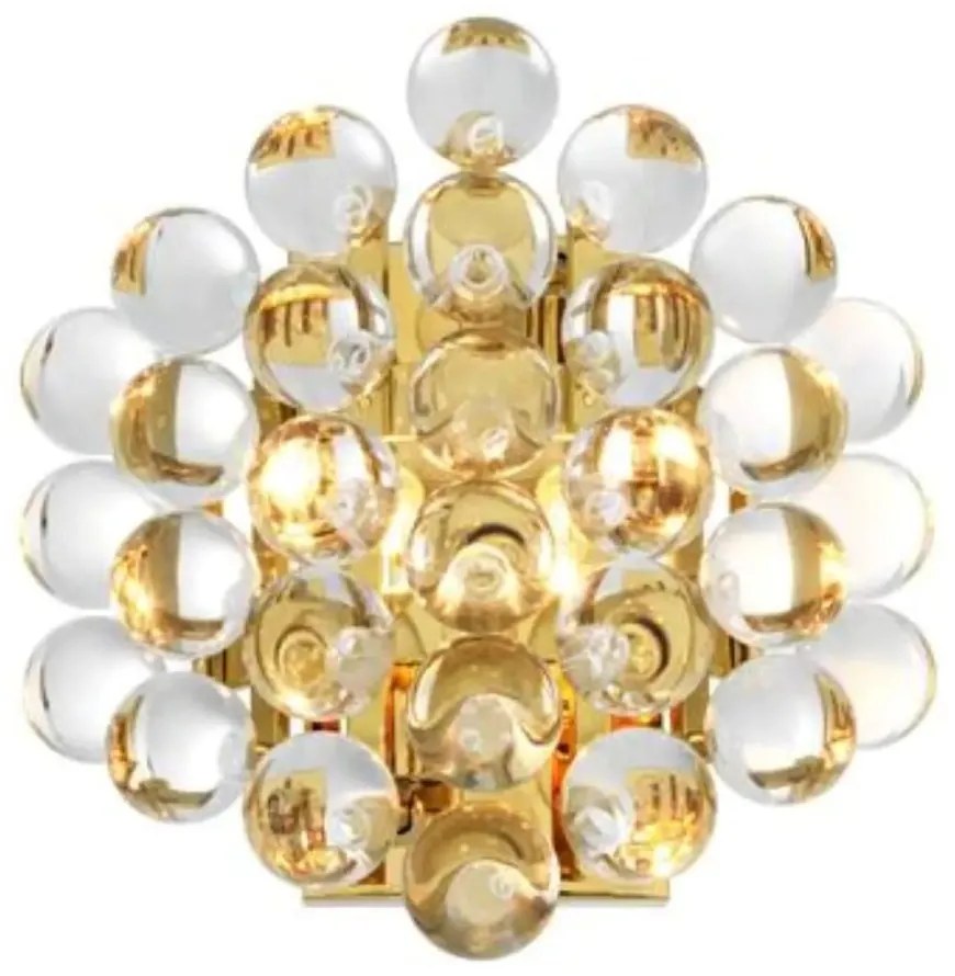Aplica perete design LUX Mylo auriu/ transparent 111981 HZ
