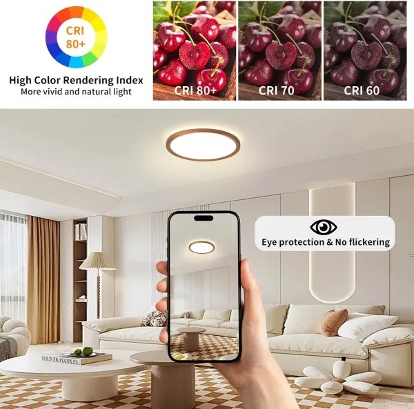 Brilagi - Plafonieră LED pentru baie ULTRA SLIM, LED/12W/230V, Ø 22,5 cm, aur roz, IP54