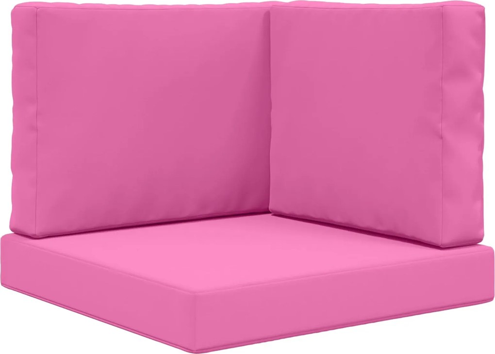 vidaXL Perna pentru canapea de exterior 3 pcs Roz Poliester