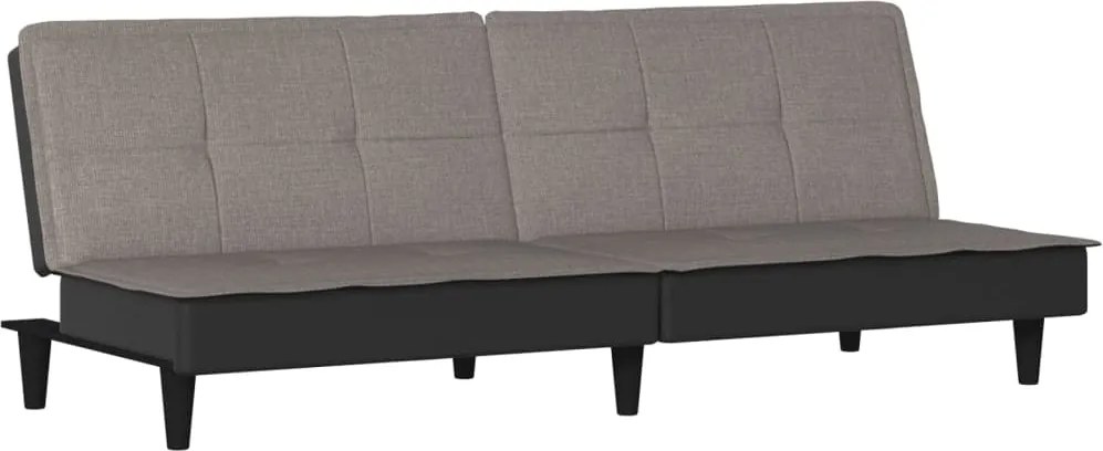 vidaXL Canapea extensibilă, gri taupe, material textil