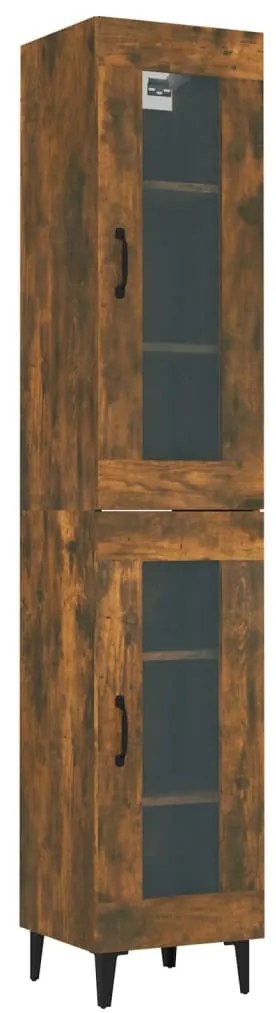 3115417 vidaXL Dulap înalt, stejar fumuriu, 34,5x34x180 cm, lemn prelucrat