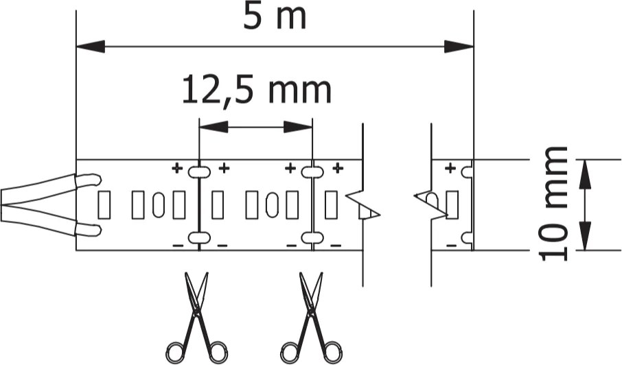 Bandă LED Flash GTV pentru mobilier, lumină caldă, 240 LED m, 1300 lm m, 19 W m, 12V, IP20, 5 m Alb cald, 19 W/m, 12 V, LED Flash, 1300 lm/m, 10 mm