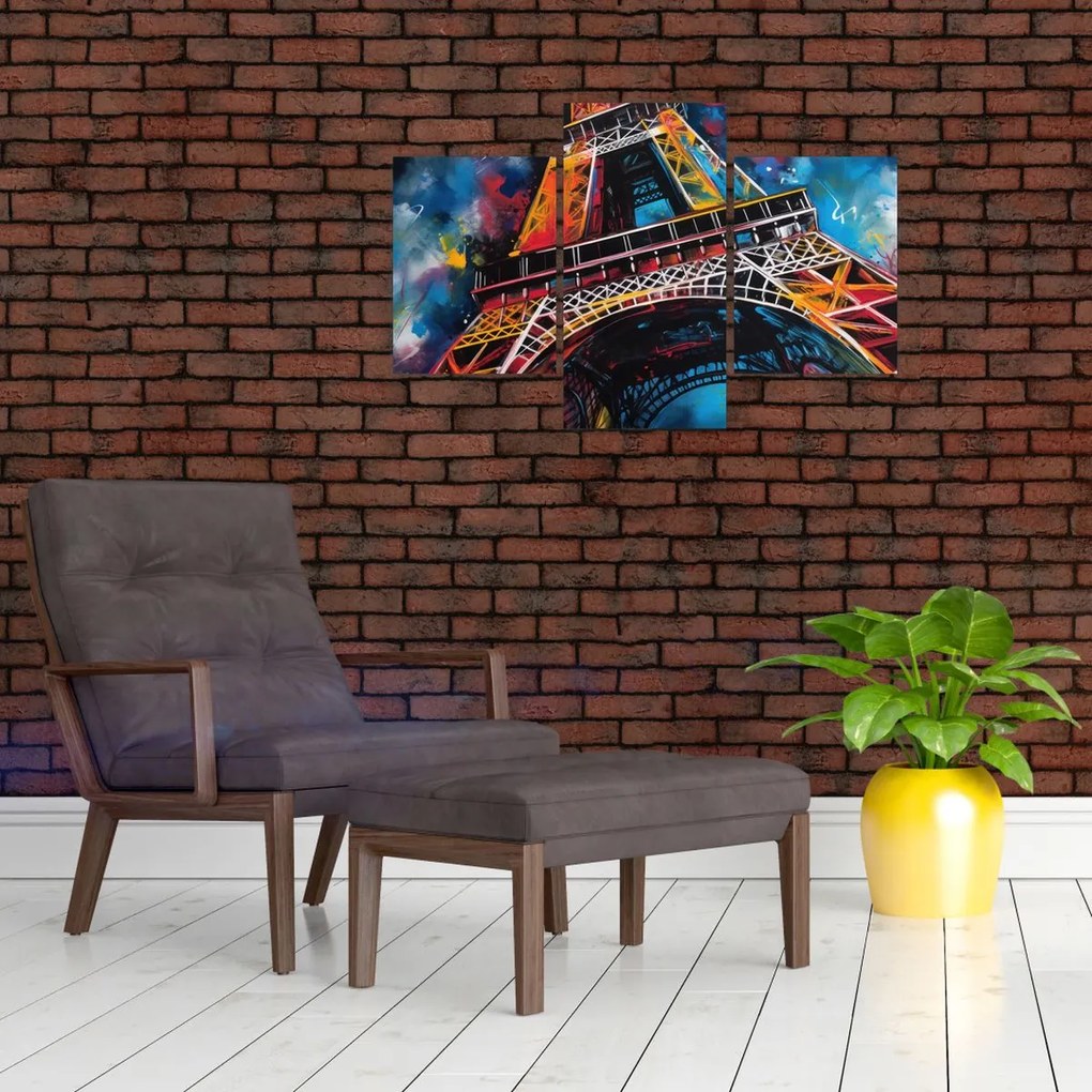 Tablou - Pictură a Turnului Eiffel II. (90x60 cm)