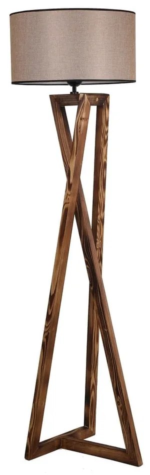 Lampadar maro cu abajur textil (înălțime 166 cm) Maçka – Opviq lights