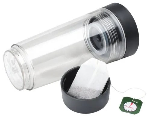 Termo pahar Brabantia Make&Take 1008493, 360 ml, Fara BPA, Gri inchis