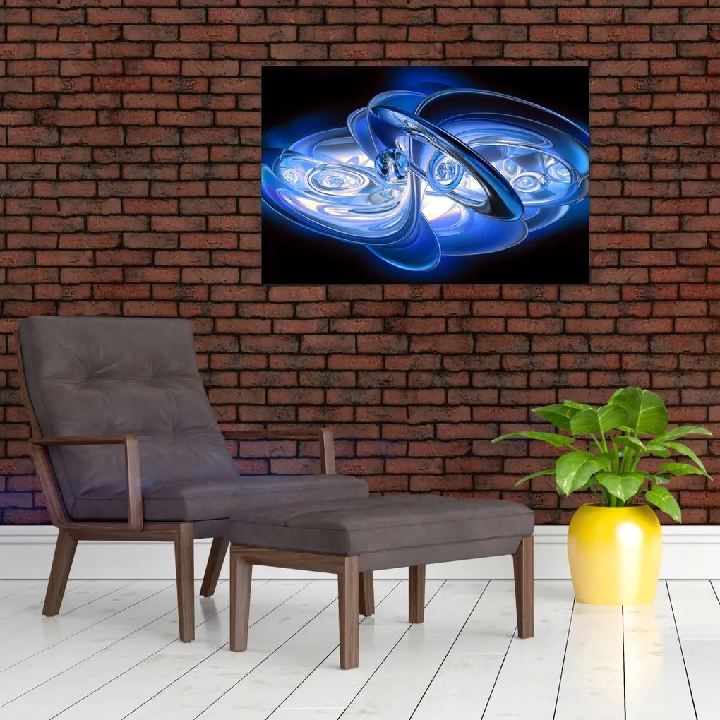 Tabloul abstract albastru (90x60 cm)