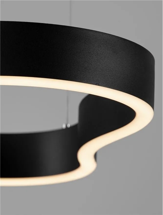 Lustra LED suspendata design modern DUSSA negru, 90x45cm