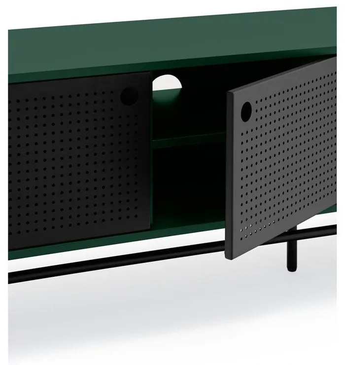 Comodă TV Teulat Punto, negru-verde