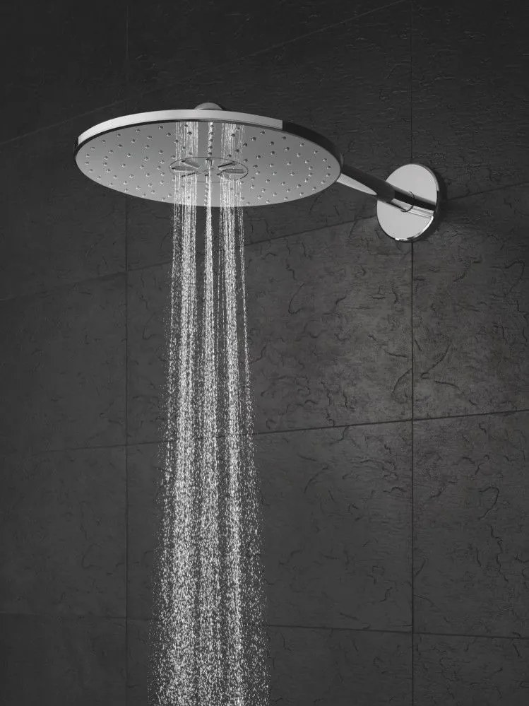 Palarie dus fix Grohe Rainshower 310 SmartActive, O31 cm cu brat, montaj pe perete, crom