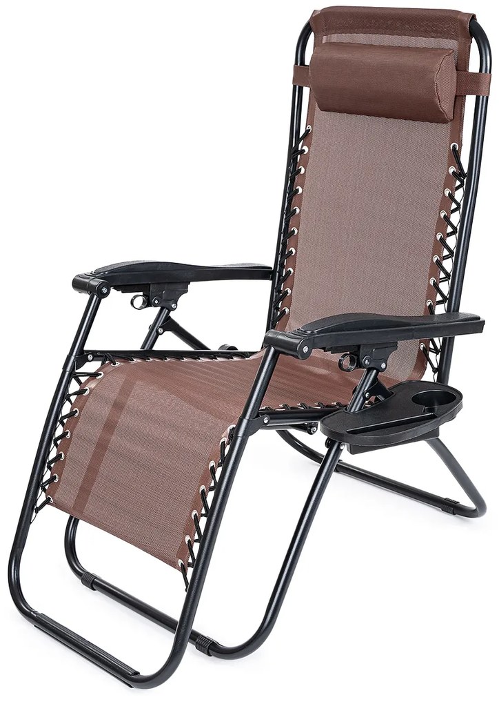 Scaun de plajă pentru grădină 4Home Relax, maro
