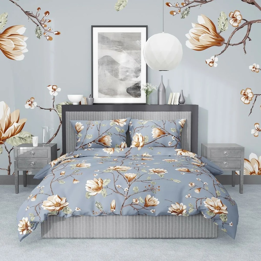 Stanex Lenjerie de pat din bumbac Magnolia gold ,140 x 200 cm, 70 x 90 cm, 140 x 200 cm, 70 x 90 cm