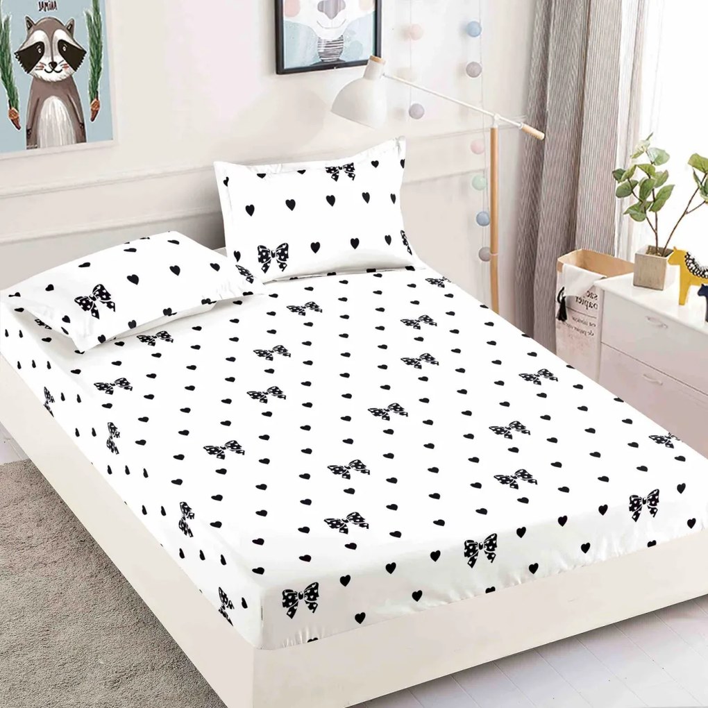 Huse de pat, 3 Piese, Finet cu elastic 180x200