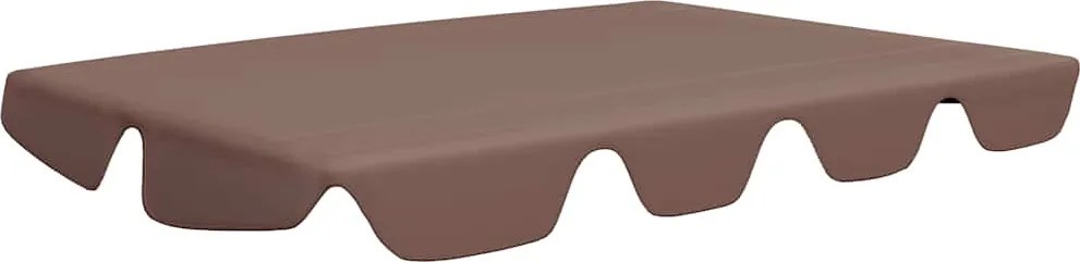 vidaXL Copertină de rezervă leagăn grădină maro 188/168x145/110cm