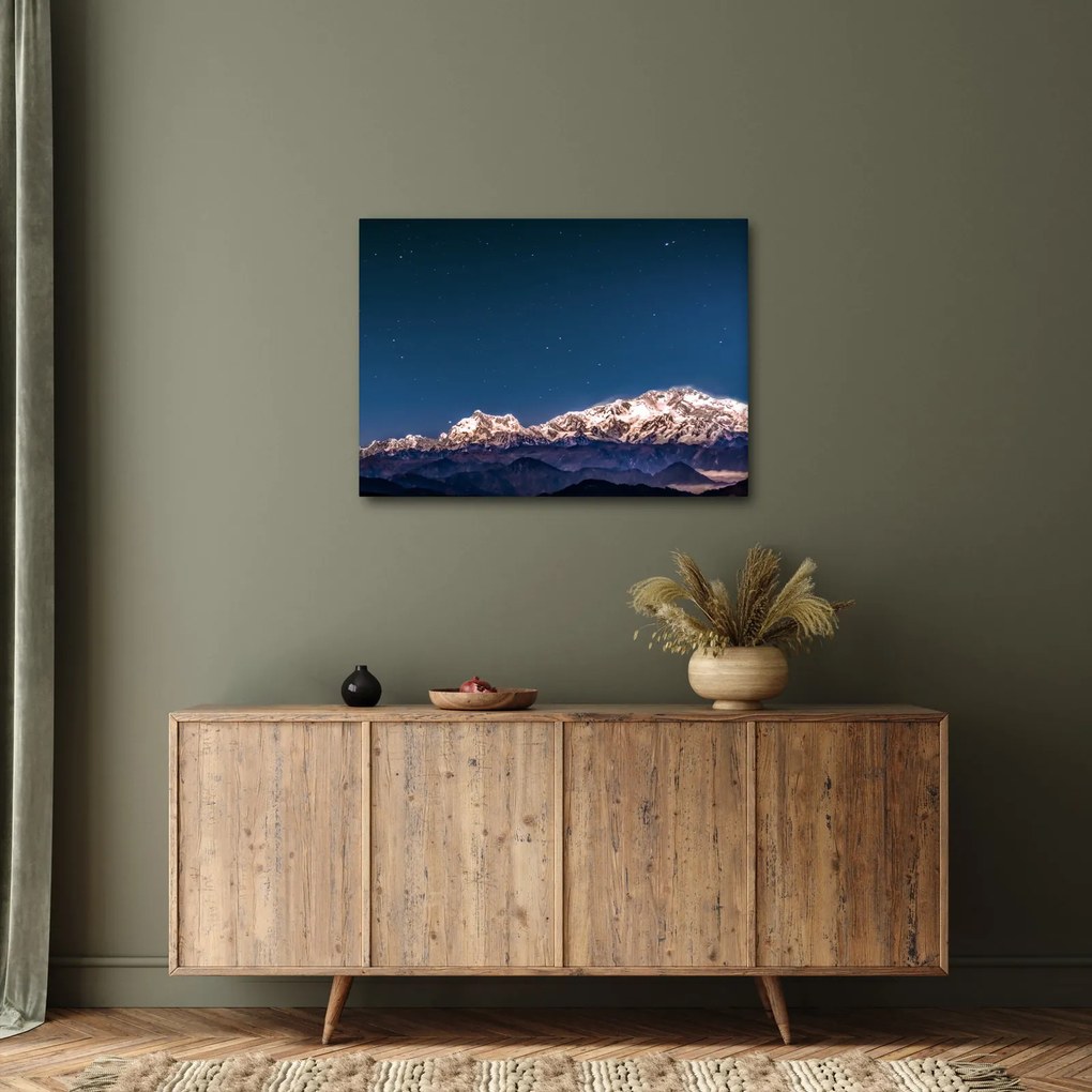 Tablou cu munți și cerul nocturn (70x50 cm)