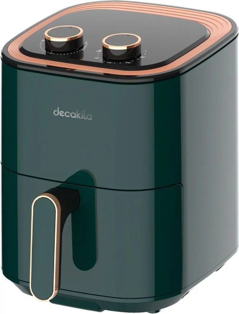 Friteuza cu aer cald capacitate 3.5 L Decakila, 1400W, gatire fara ulei, termostat reglabil 80-200˚C, timer reglabil 30 de min KEEC036V