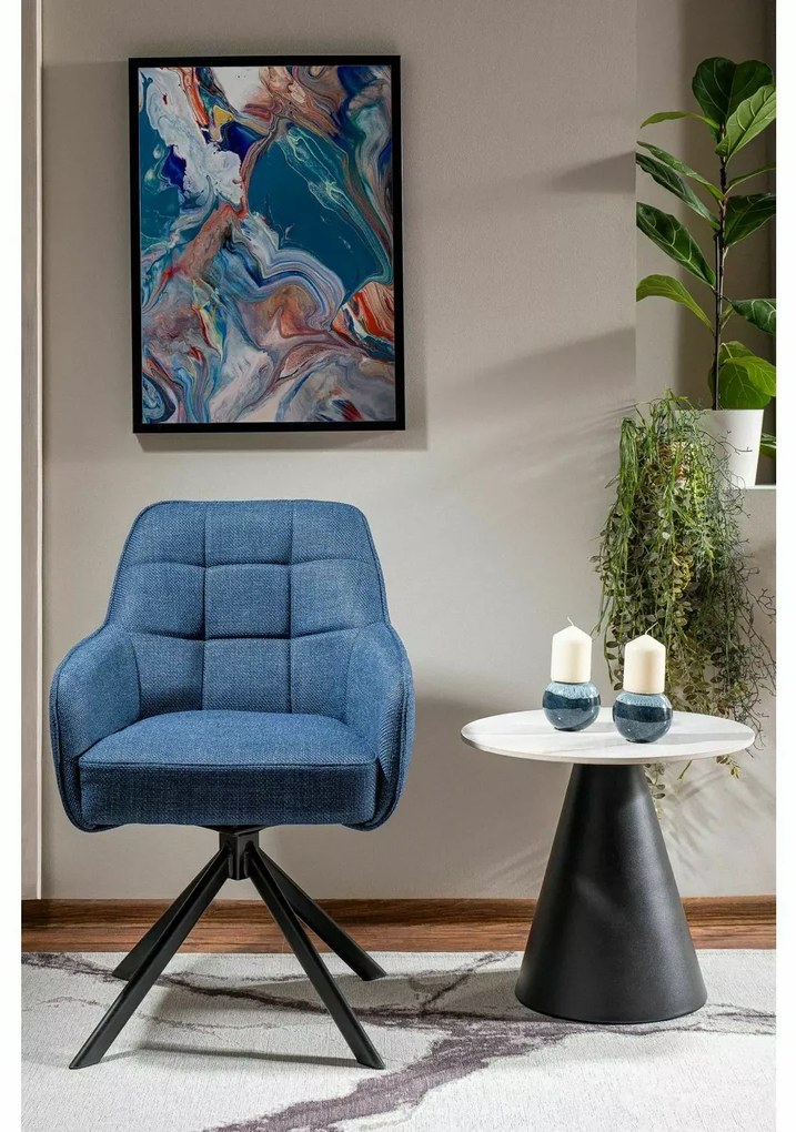 Scaun tapitat rotativ Metro Bjorn - Bleumarin