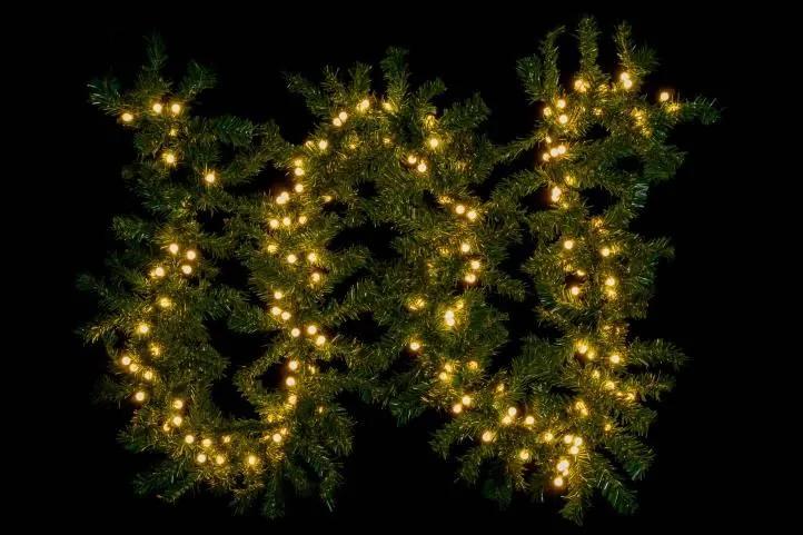 Decorațiune de Crăciun, ghirlandă cu lumini, 2,7 m, 200 LED