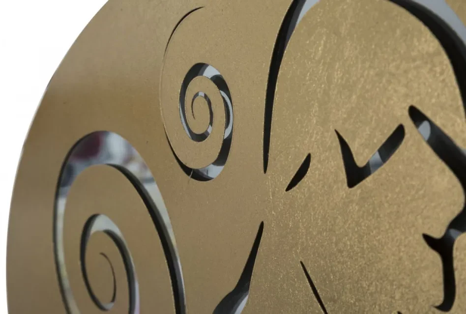 Panou decorativ auriu din metal, 120x2x60 cm, Nativity-A Mauro Ferretti