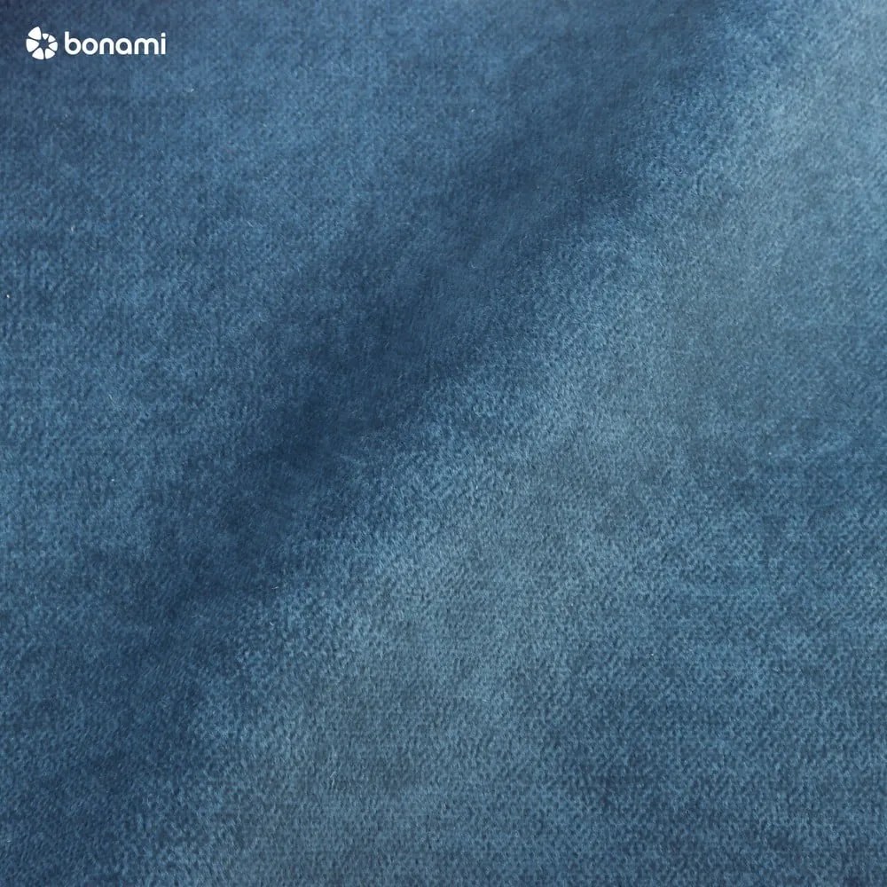 Pat boxspring albastru închis cu spațiu de depozitare 140x200 cm Rico – Ropez