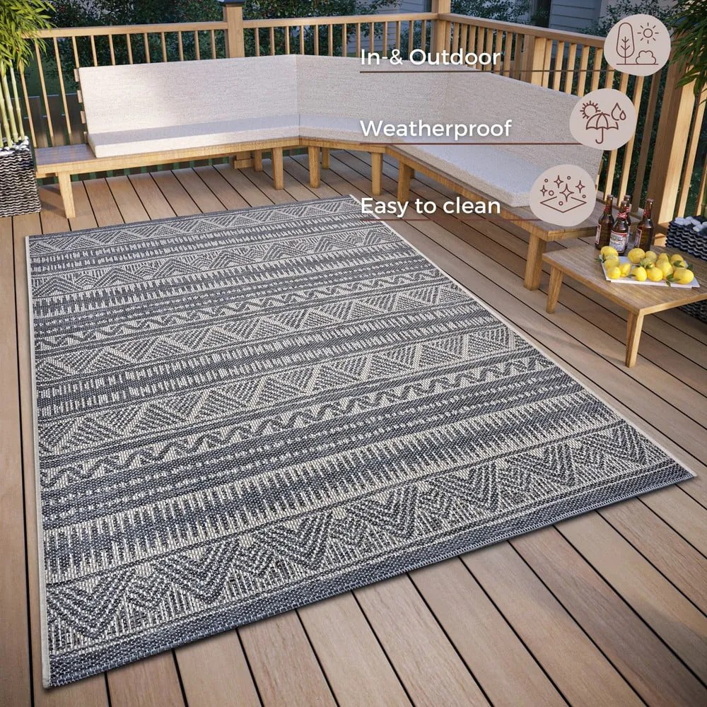 Covor de exterior gri 155x235 cm Clyde Loto – Hanse Home