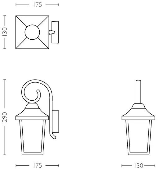 Corp de iluminat de exterior MYGARDEN BUZZARD 1xE27/60W/230V IP44 Philips 17236/30/PN