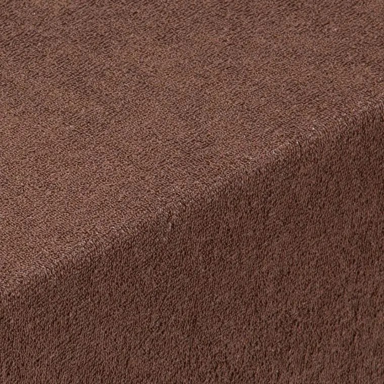 decoDoma Cearşaf cu elastic frotir EXCLUSIVE maro închis set 2 buc 90 x 200 cm