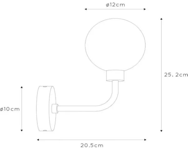 Lampă de perete pentru baie Lucide 30265/01/30 BEREND 1xG9/33W/230V IP44