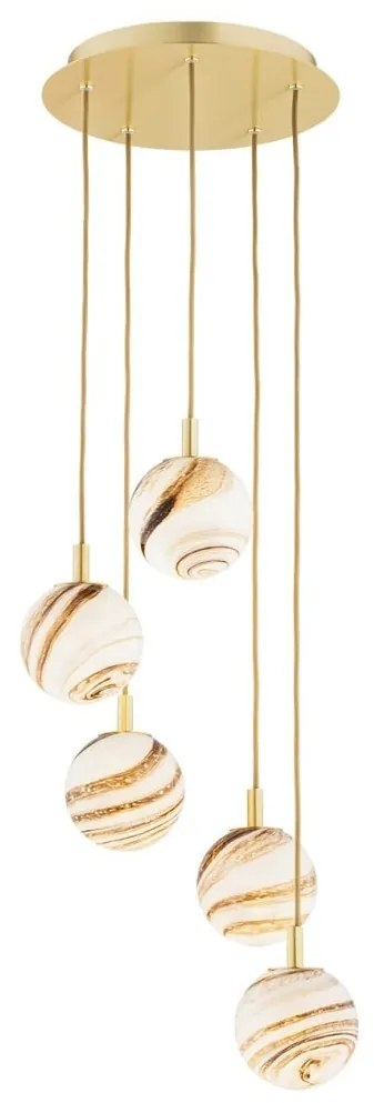 Lustra cu 5 pendule design minimalist Aruba
