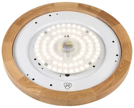 Brilagi - Plafonieră LED BELLADONNA, 36 W, 230 V, diametru 40 cm, alb/stejar