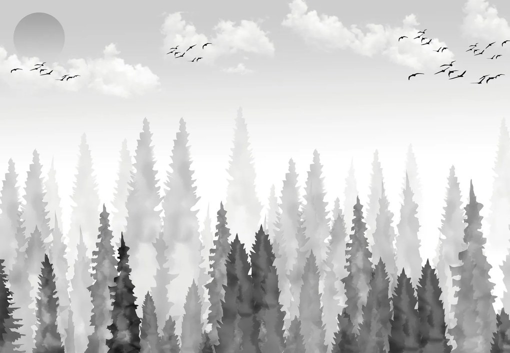 Fototapet - Pădure acuarelă (147x102 cm)