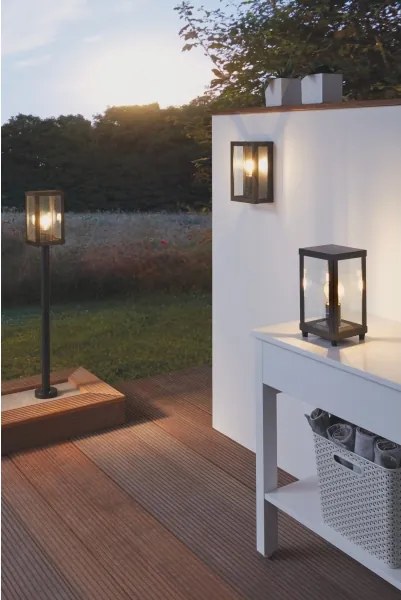 Eglo ALAMONTE-Z 31778 - Aplica de perete pentru exterior, LED RGBW dimabilă, 4,9W, 230V, IP44, neagră