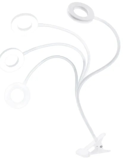 Solight WO66-W - Lampă de birou LED dimabilă cu clemă, 8W, 230V, 3000/4000/5000K, albă