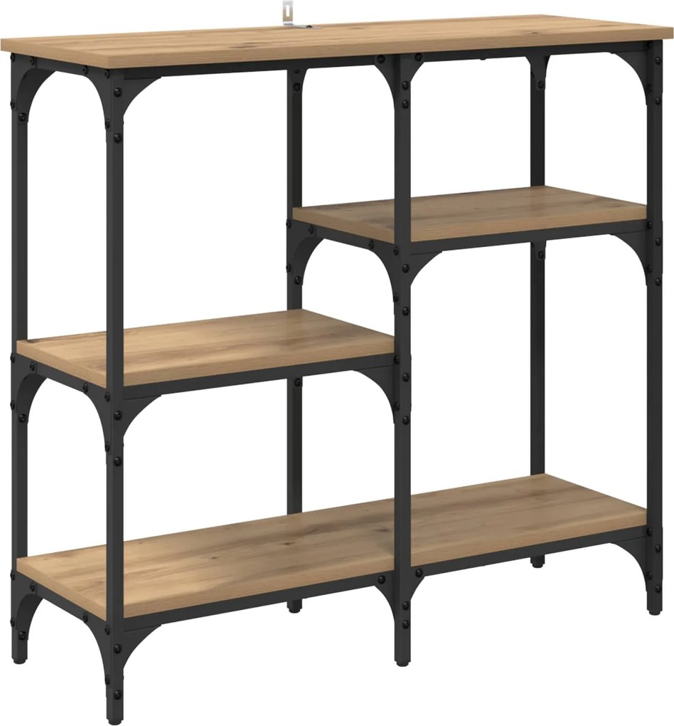 vidaXL Masă de consolă Stejar Artizanal 80 x 29 x 75 cm Lemn compozit