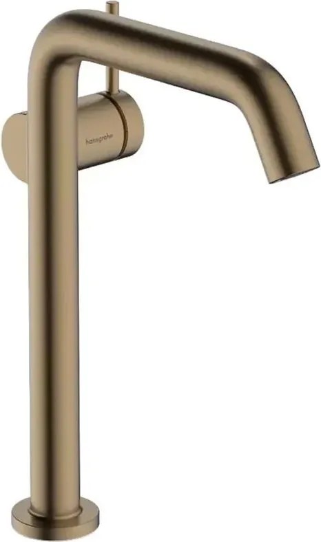Baterie lavoar inalta Hansgrohe Tecturis S EcoSmart+ 240 Fine CoolStart finisaj bronz periat