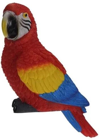 Papagal decorativ Ara arakanga, 7 x 10 x 18 cm