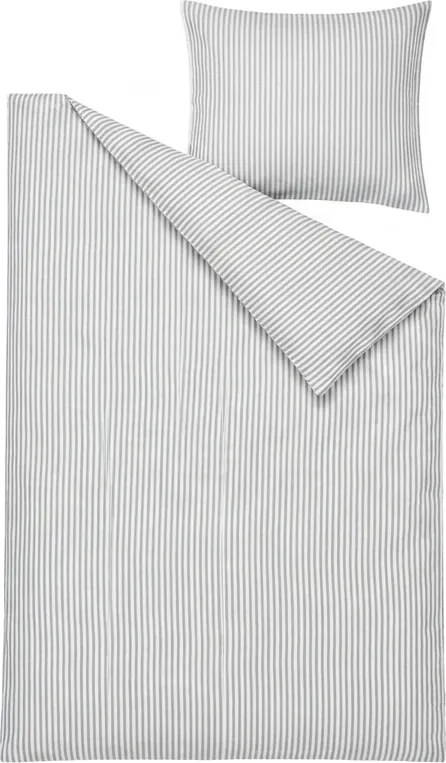 Lenjerie de pat din bumbac SOFT STRIPES gri Dimensiune lenjerie de pat: 70 x 80 cm | 140 x 200 cm