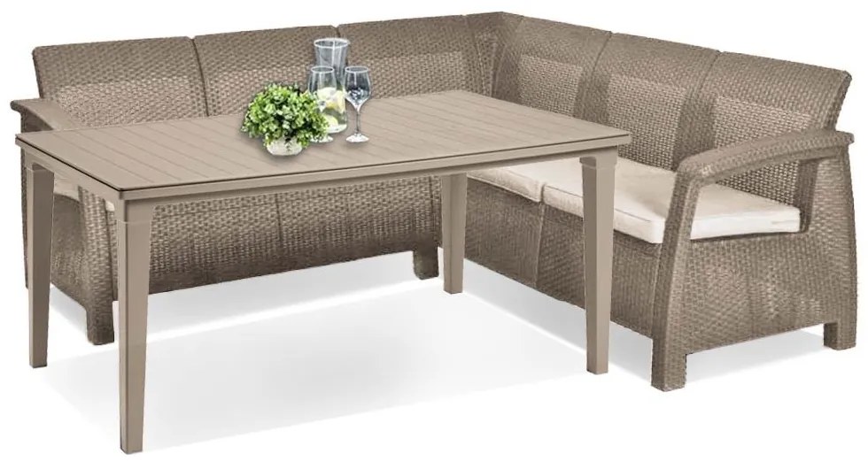 Set de mobilier de grădină Corfu Relax cu masă Futura pentru cappuccino