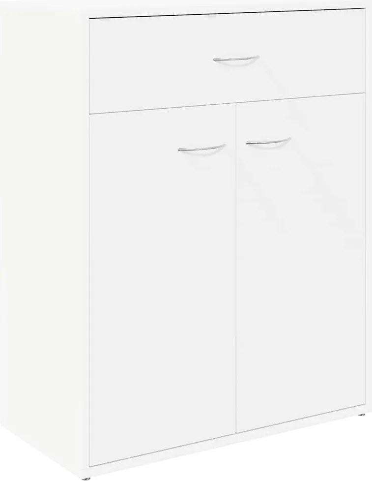 vidaXL Dulap, alb, 60x30x75 cm, lemn prelucrat
