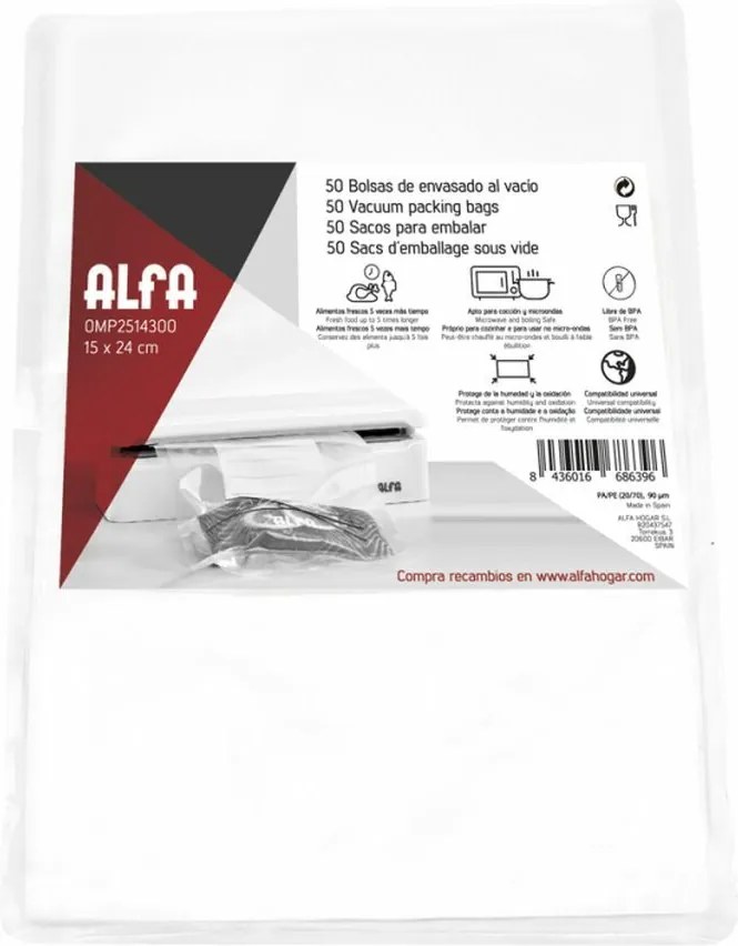 Pungi de vid Alfa OMP25143 15 x 24 cm